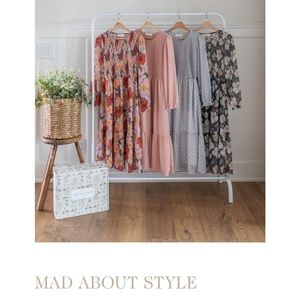 Jilly Box (fall)  - Mad about style boutique - Grace dress NWT- Small- birch dot